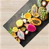 IlGruppone Tappeto Cucina Antiscivolo Made in Italy Passatoia Antimacchia Lavabile in Lavatrice Multiuso Corridoio Soggiorno - 50x250 - Frutta esotica