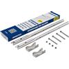 MINUTEX Stendibiancheria da balcone aste per ringhiera stendipanni stendino bracci in acciaio zincato, 100% MADE IN ITALY