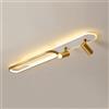 Elksdut Plafoniera Moderna Plafoniera in Acrilico Faretto a Binario Faretto, Faretto in Metallo Lampada da soffitto Regolabile per Interni Lampada da soffitto per Cucina Soggiorno Camera da Letto Cor