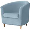 Meigeh Copripoltrona Chesterfield 1 posto Fodere per Poltrona Velluto 2 Pezzi Copripoltrona Elasticizzato da Tullsta Club per Cocktail Azzurro