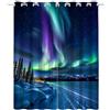 YNIOFU Tende Oscuranti Aurora boreale Paesaggio dell'Alaska Notte stellata Stampa 3D Tenda Oscurante Finestra Termica Isolante Con Occhielli Per Interni Tende Modern L 60x A 140cm x2