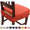 Russo Tessuti Set 6 Cuscini Sedia Coprisedia Imbottiti Vesto Molla Loneta Elastico COLOR 40x40 Arancione