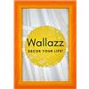 Wallazz Cornice Portafoto in Legno 13x18cm Arancione/Giallo. Cornice per Foto con Vetro Sintetico Infrangibile - Porta Foto Decorativo - Made in Italy