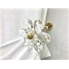 GLOBALCORPORATION Fermatenda reggitenda swarovski fermatenda da muro gancio tenda ganci parete gancio per tende fermatende a muro raccogli tenda reggi tenda ambrasse per tende embrasse R192 (ORO SATINATO, 12)
