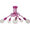 Light Home LH Light-Home Edison 5 Lampadario da Soffitto Industriale - Lampadari Moderni Per Soggiorno Camera da Letto e Cucina in Metallo - a 5 Luci - E27 - Viola