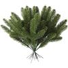 Moobom Rami di pino artificiale, confezione da 50 piante verdi, aghi di pino, accessori fai da te per ghirlande, ghirlande, decorazioni natalizie e decorazioni per la casa e il giardino