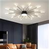 GaoHX Plafoniera Moderna, Fuochi D'artificio Lampadario, Lampada da soffitto Creativa Camera Da Letto, Lampada A Sospensione LED, Lampada Per Soggiorno, Sala da pranzo, Cucina, Corridoio(Black,20+1 Lights)