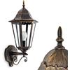 hofstein Lampada da parete per esterni Hongkong, lampada verso l'alto in stile antico, in fusione di alluminio marrone/oro con vetri, E27, lampada da esterno retro/vintage per patio e cortile, senza lampadina