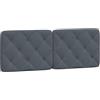 vidaXL Cuscino Testiera Grigio Scuro 140 cm in Velluto