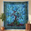 THE ART BOX Arazzo da parete con albero della vita, estetico, piccolo arazzo turchese, 135 x 150 cm, coperta da parete in cotone indiano psichedelico arazzo hippie per decorazione interna
