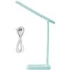 Pyugxab Lampada da Scrivania A LED A Tre Colori, Protezione degli Occhi, Funzionante A Batteria e Ricaricabile, Luce da Scrivania A Tocco Pieghevole.