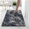 Hixingo Tappeto da Bagno in Diatomite, Tappeto Bagno Cucina Antiscivolo, Moderno Stampa Marmo Tappetino Assorbente e Asciugatura Rapida, Tappetino per Doccia e Ingresso (60x90cm,Antracite)