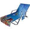 Fansu Oceano - Asciugamano microfibra spiaggia, copertura sedia multi tasche, leggero/ultra assorbente, viaggio (pesce tropicale, 75x210 cm)