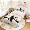 Morbuy Copripiumino Singolo 90x190 e 1 Federa 40x60, Set Copripiumino Singolo in Microfibra, Biancheria da Letto di Panda Stampa