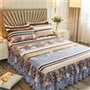 Morbuy 3 Pezzi Set Gonna da Letto per Singolo Matrimoniale e Una Piazza e Mezza Elasticizzata Copriletto con Volant Coprirete per Letto Lenzuola con 2 Federe (120x200cm,Elegante)