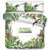 Morbuy-shop Copripiumino Una Piazza e Mezza 200x200 Blu Dinosauri Stampa Set Copripiumino Singolo 100% Microfibra Morbido 3d Animali Copripiumino Singolo Bambino con 2 Federe 50x75cm