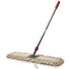SGWEB Professional Scopa Lineare Industriale 80 cm con Spazzolone per Pavimenti, Sistema a Tasche e Panno in Cotone, Manico Cromato Ergonomico Robusto e Leggero, Mazza per Lavare a Terra Professionale