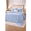 Generico Copriletto Trapuntato Coste Velour in Velluto a Costine, Coperta Letto Matrimoniale Elegante e Morbida, Copriletto Moderno Tinta Unita per Camera da Letto - Design Made in Italy (Polvere)