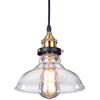 TOKTOP Lampadario a sospensione in vetro, lampadario per soggiorno, vintage, paralume in trasparente, per interni a sospensione, E27 plafoniera per camera da letto, cucina, sala da pranzo