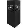 IlGruppone Portaombrelli Interno Esterno Elegante in Metallo Con Ganci Per Ombrellini Design Moderno - Mod1nero