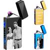 Aolun Accendini personalizzati con nome della foto Immagine incisa personalizzata Accendino elettrico USB Ricaricabile Regalo per la festa del papà, compleanno