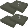 UWOBTN 1/2/4 Piezas Copri Cuscino Divano Esterni Impermeabile, Fodere per Seduta Patio con Cerniera Rimovibili Copriseduta per Interni ed Esterni, Patio, Giardino Mobili in Rattan(A2,50x50x5cm(4pcs))