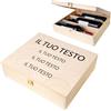 Creative Deco Scatola in Legno per Vino Personalizzata | Porta Bottiglie di Vino Regalo 3 Bottiglie da 0,7l | 35.1x30x10 (+/- 1cm) | con Coperchio e Serratura | Cassetta Legno Vino Elegante con Testo