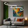 Arcadia Lampadario Led Soffitto a Sospensione Moderno con Luce Calda e Fredda Dimmerabile, Telecomando e App per Cellulare - Lampadario Camera da Letto, Soggiorno, Cucina e Cameretta (Argento)