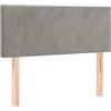 vidaXL Testiera Grigio Chiaro 80x5x78/88 cm in Velluto