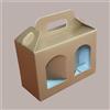 Lucgel Scatola Astuccio Porta 2 Vasetti Salse Creme in Cartoncino Seta Oro 170x80H120mm - 10 pezzi -