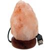 Sanawell Lampada USB di Sale dell'Himalaya con base in legno (Grezza)