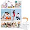 Lehaha Coperta personalizzata da collage di foto per bambini o adulti,coperte flanella per animali domestici personalizzate con foto per ragazzi e ragazze, regalo compleanno per famiglia(125x200cm)