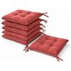 Leonardo Home - set 6 cuscini sedia da cucina double face, cuscino 4 punti con lacci imbottito - cuscini coprisedia da cucina - 100% Made in Italy