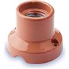AMARCORDS - Plafoniera in porcellana attacco e27 base applique portalampade vintage colore CORALLO