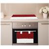 Russo Tessuti Copriforno + Coprifornello Cuore Lucy Fiori Cucina Vari Colori Copriforno Nero