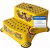 KiNDERWELT - Sgabello a due livelli premium per bambini e neonati, giallo, sgabello a 2 livelli per bambini dai 3 anni in su, lavabile, antiscivolo e senza BPA