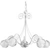 Onli Lampadario 5 Luci in Metallo Bianco Lucido con Vet