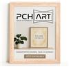 PCH[art] Cornice portafoto Premium 40 mm in MDF - effetto rovere Sonoma in 70 x 140 cm - con vetro sintetico - Formato verticale e orizzontale - Montaggio a parete & Supporto da tavolo - Design