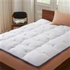 CASABEL Topper Matrimoniale 150x200 cm - Topper Materasso Imbottito Traspirante 150x200 - Ultra Morbido, Lavabile e Antiacaro - Coprimaterasso per Letto e Divano Letto