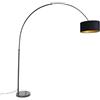 Qazqa xxl - Lampada da terra con paralume Moderno - 1 luce - L 2070 mm - Nero - Moderno - Soggiorno I Camera da letto