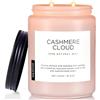 M&SENSE Candele profumate di soia Nuvola di Cashmere, Candela a 2 stoppini in barattolo da 550 g. Durata 110 ore, Candela profumata naturale organica per camera, cucina e decorazione domestica