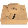 SDG PZ 100 Cestino Avana in Cartone Porta Bicchieri 4 Fori Coffee Cup Holder per Caffe' da ASPORTO Coffee Cup Holder