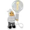 AMARCORDS - Lampada da tavolo nanetto Lovetherapy con lampadina disegno CHEF e varialuce. Abat jour dimmerabile con cavo 1,5m e interrutore dimmer