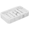 Inbagno Porta Saponetta Solida In Poliresina Effetto Marmo Bianco Della Linea Marmo, L 13,5 x P 8 x H 2 Cm
