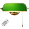FREEDL E27 Banker Lampada da Parete Interno con Telecomando Vintage Regolabile LED Lampada da Banchiere Verde Vetro Applique da Parete Dimmerabile per Camera da Letto Lampada da Comodino Ufficio