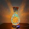 shulovehua Vaso di vetro a mosaico lampada regalo di San Valentino Vaso di vetro mosaico Luce notturna Regalo romantico per fidanzata/moglie USB 3 colori dimmerabile ornamento decorativo per