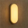 MAKA change your life quality MAKA Applique da Esterno Interno Led da Parete 18W Lampade da Muro Plafoniera Moderna Luci Down 1900 Lumen Ip65 Impermeabile Fascio Luce Durata Illuminazione 20 mila ore (3000k, Ovale)