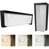 MAKA change your life quality Applique da Esterno Interno Led da Parete 24W Lampade da Muro Plafoniera Moderna Luci Down 2500 Lumen Ip65 Impermeabile Fascio Luce 180° Illuminazione 20 mila ore (3000-4000-6500K, Nero)
