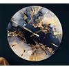 Generico Orologio da Parete, Soggiorno, Cucina, Moderno,Effetto marmo, Base legno, Lavorazione a resina, Numeri a rilievo, Diametro disponibile 40/60/80/100 cm, Made in Italy (40cm, Oceano)