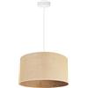 Light Home LH Light-Home Juta Lampadario a Sospensione - Lampade a Sospensione in Metallo con Paralume Moderno - E27-1-Luce 35 cm - Bianco Base e Juta